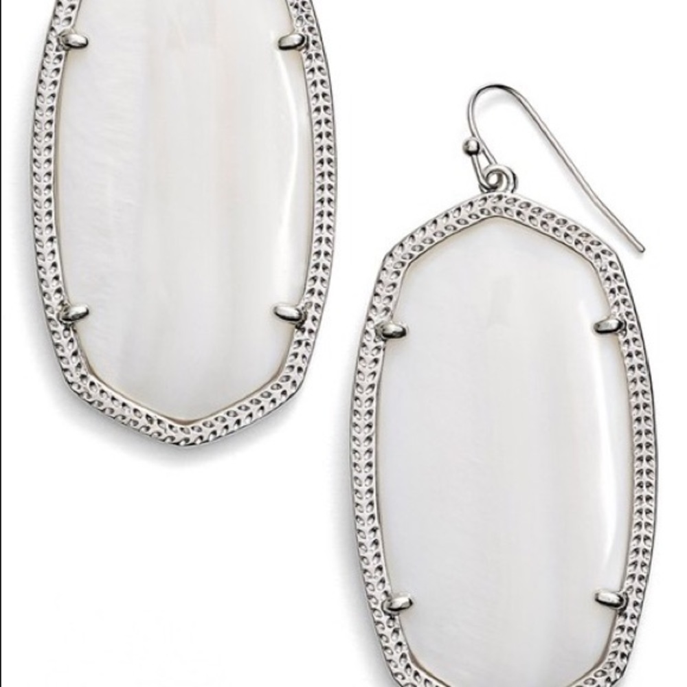 Kendra scott Elle silver earrings in slate